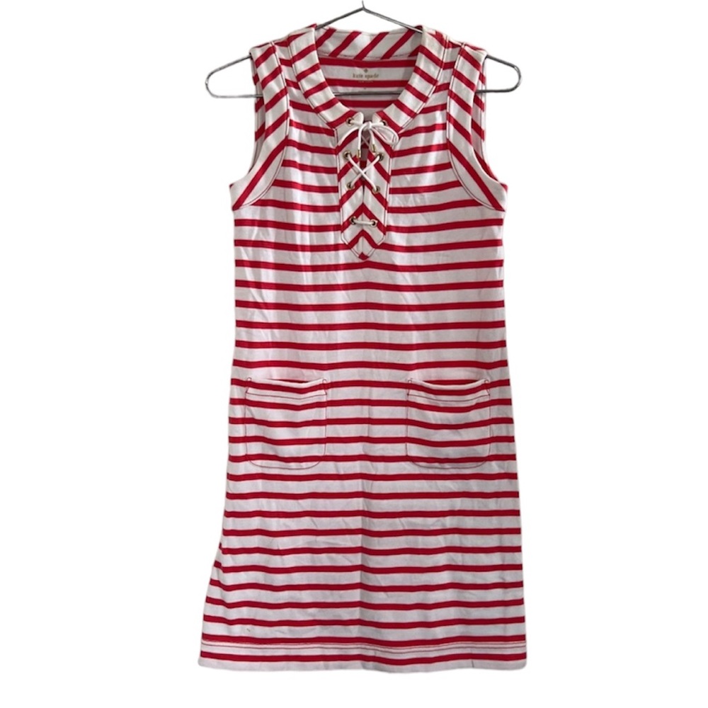 Kate Spade Red & White Striped Summer Dress Size Small